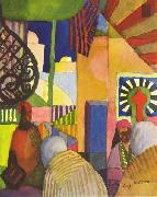 August Macke Im Basar oil